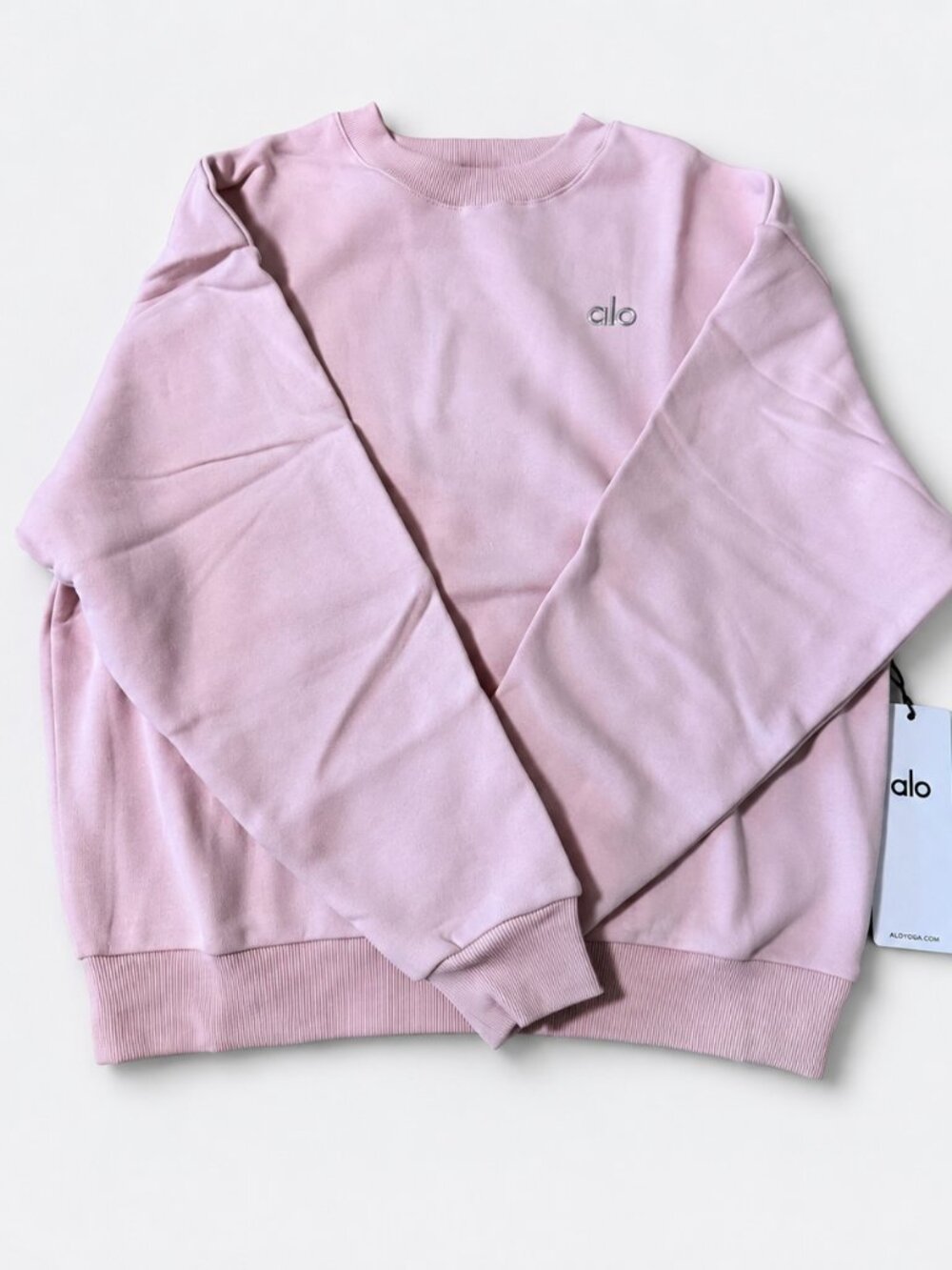ALO Yoga Men’s Pale Pink Crewneck Sweatshirt